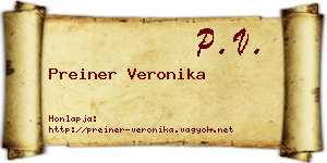 Preiner Veronika névjegykártya